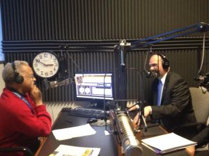 Public Safety Dir Troy Riggs (R) with Amos in Studio
