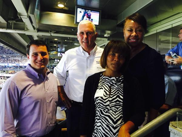 Gov Pence at Yankee Game