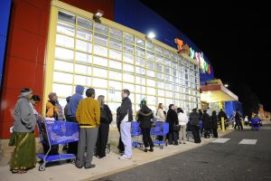 Lining up for Black Friday shopping- Fairfax, VA