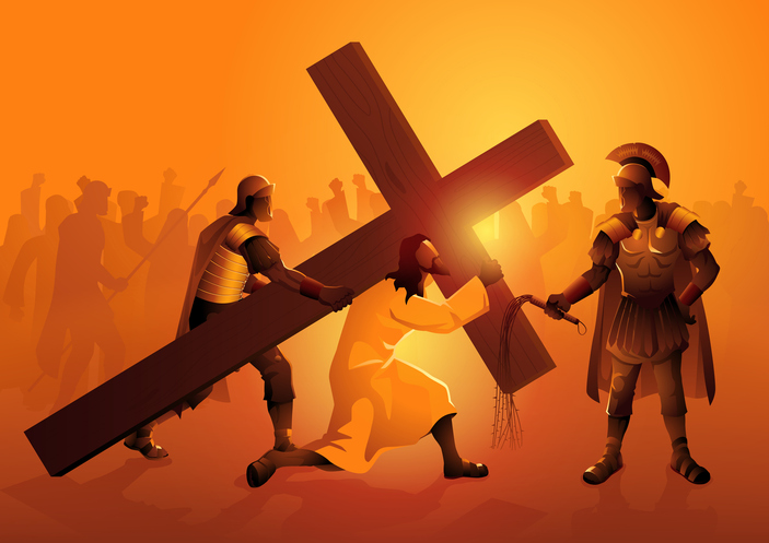 Biblical Silhouette WOTC 02 Jesus Accepts His Cross